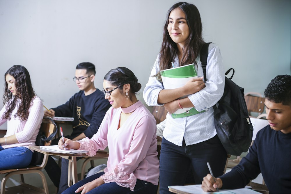 Students learning together in a classroom